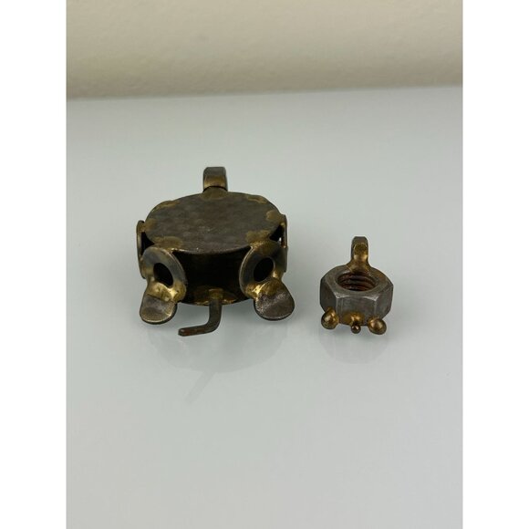 Nuts Bolts Rock Creek Metal Craft Turtles Set of 2 Gift Unique Brutalist - Picture 8 of 16